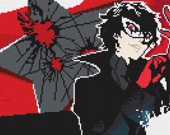 Persona 5 Joker All Out Attack Cross Stitch Pattern