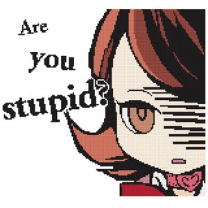 Persona Q - Yukari Sticker Cross Stitch Pattern from Persona 3