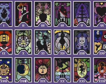 Persona Tarot Card Cross Stitch Pattern