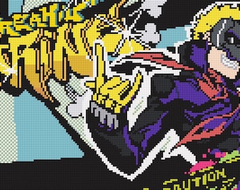 Persona 5 Skull All Out Attack Cross Stitch Pattern