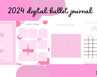 2024 Digit Bullet Journal \ Bullet Journal zum Ausdrucken / Bullet Journal Zubehör / digitales Bullet Journal / für Sie