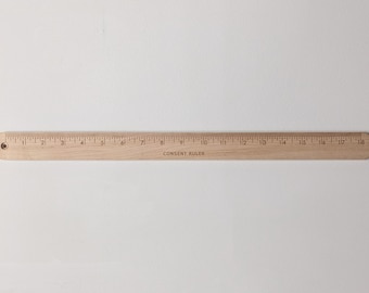 Consent Ruler: Hard Maple Wood, Impact Toy & Guide