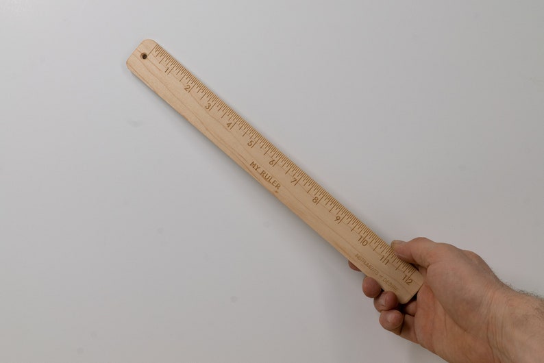 12 Inch Long Ruler Hard Maple 12-inch Ruler: Laser Engraved Wood, Personalized Gift - Etsy