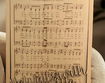In the Garden | Bible Hymn SVG | Digital File Faith | Laser Cut Christian File | Wooden Decor |