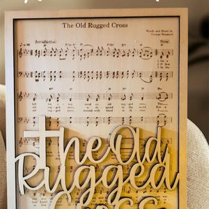 The Old Rugged Cross SVG: Laser Cut Hymn, Christian Decor (Digital File)