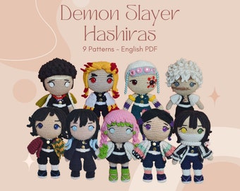 Demon Slayer Crochet Patterns:  Anime-Inspired Creations, HASHIRAS, English PDF