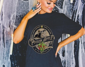 Camiseta da Rainha Má com a Maçã Envenenada, Estilo Vintage, Presente para Fãs da Branca de Neve e da Disney.