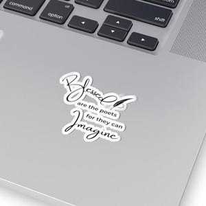 Sticker Poëzie Kiss-Cut - cadeau voor schrijver, dichter, leraar Engels.- Bookish, Reader Sticker, Bookish, Book Club, hem, haar