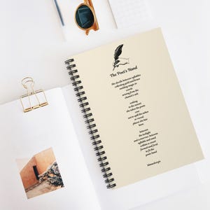 Poetry Writers Spiral Notebook - Ruled Line, Journal for Poets, Writers Notebook, Poetry Journal, Poem Writers Diary, Creative Writing Gift