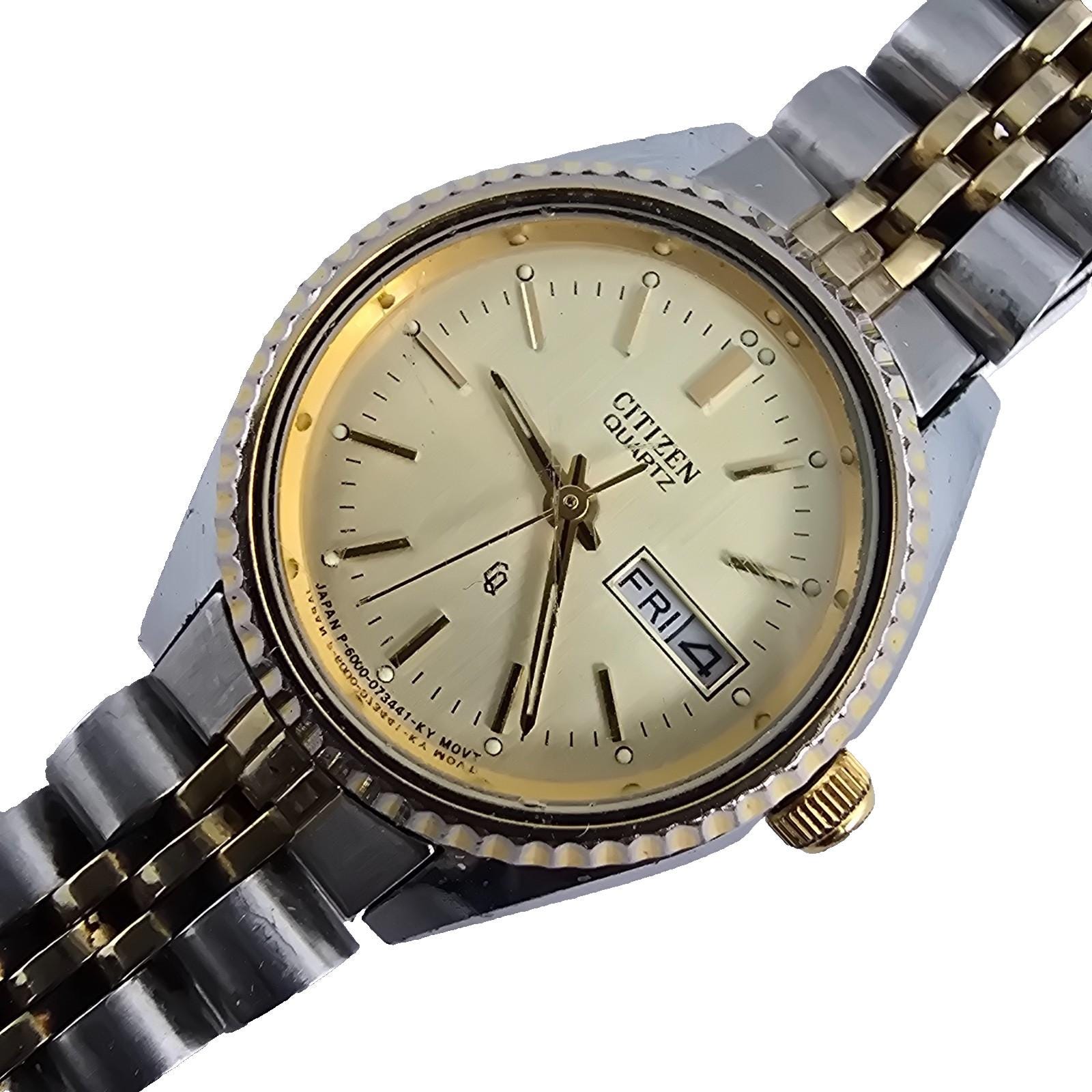 Vintage Advanced Two Tone Watch With Stainless Steel Case & Stretch Band Two Tone Vintage Watch - Etsy main image 4