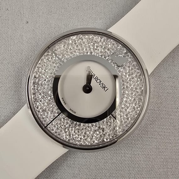 Swarovski Crystalline White Leather Watch 1135989 Swiss Made  display picture 2