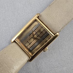 Raymond Weil 9006 Ladies Vintage Watch Gold Electroplated Swiss Quartz Cream Leather 18K
