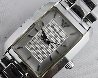 Emporio Armani AR0359 Damen Silber Edelstahl Quarz Uhr 50m WR