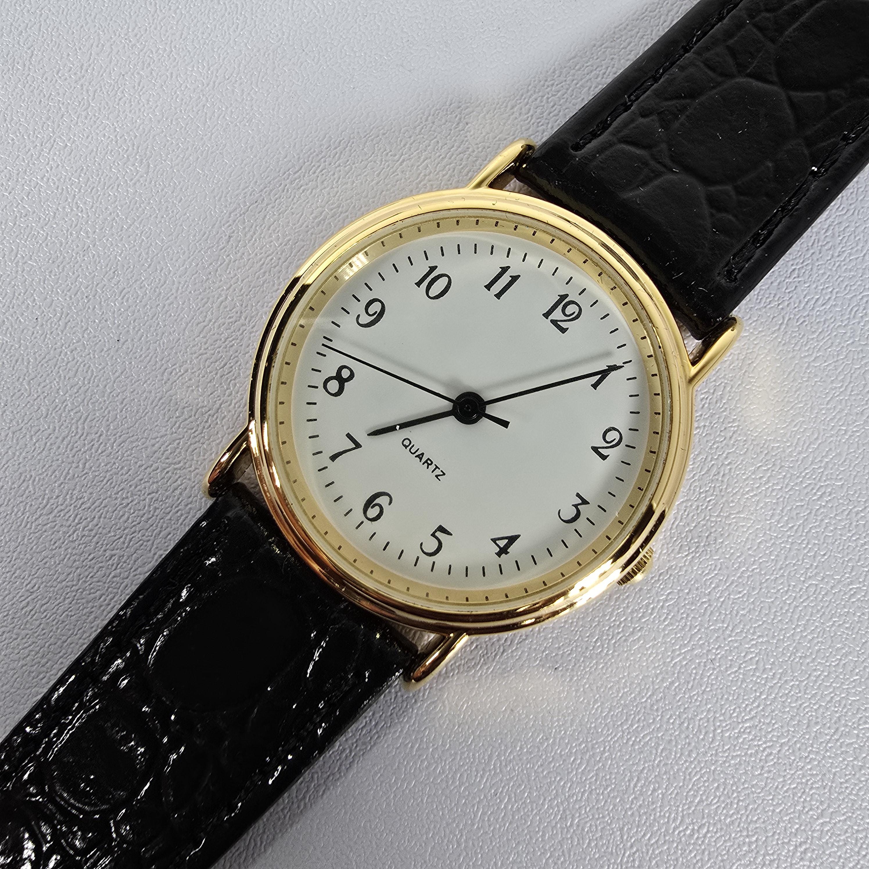 Womens Black Leather Strap Watch Gold Hands Quartz Analog Classic Style WCHWOB1 - Casio Women main image 4
