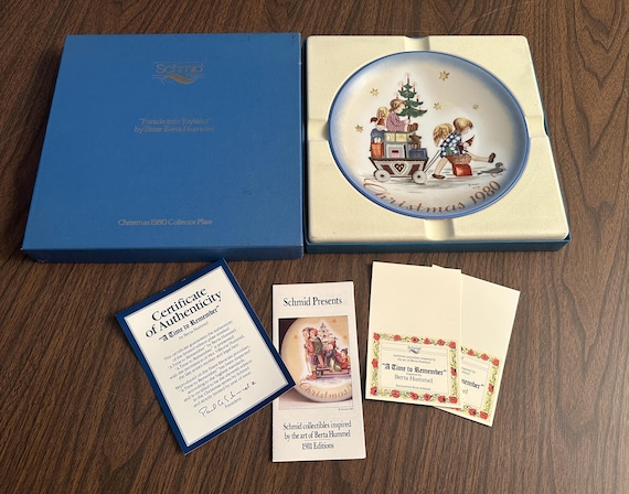 ゲーベル人形　レアな箱入ビンテージの1972年のクリスマスプレート！可愛いです！ 1980年クリスマスプレート - ヴィンテージ ゲーベル・フンメル「Parade