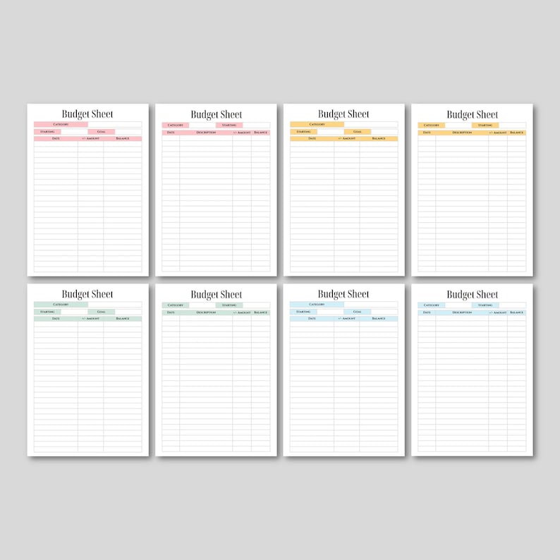 Printable Budget Sheets | Budget Planner Printable | A5 A6 Binder ...