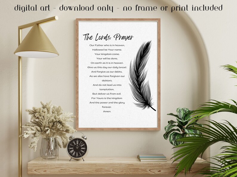 The Lords Prayer, Our Father in Heaven, Digital Art, Download, Bible