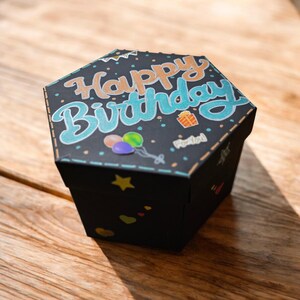 Caja de regalo explosiva personalizada, regalo sorpresa con foto y chocolate, caja de dulces sorpresa emergente para recuerdo de aniversario y cumpleaños. imagen 17
