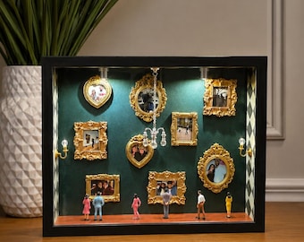 Marco de regalo del Museo de Nosotros, regalo personalizado para parejas, regalo de graduación, hito del recién nacido, caja de sombra, regalo de aniversario, regalo de cumpleaños, día de la madre