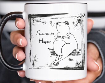 Quirky Frog Mug, Whimsical Toad Coffee Mug, Sarcastic Mug, Original Art, Quirky Home Decor For Kitchen, Artsy Hand Drawn Gift, Cryptid Art
