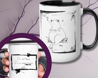 Quirky Frog Mug, Whimsical Toad Coffee Mug, Sarcastic Mug, Original Art, Quirky Home Decor For Kitchen, Artsy Hand Drawn Gift, Cryptid Art