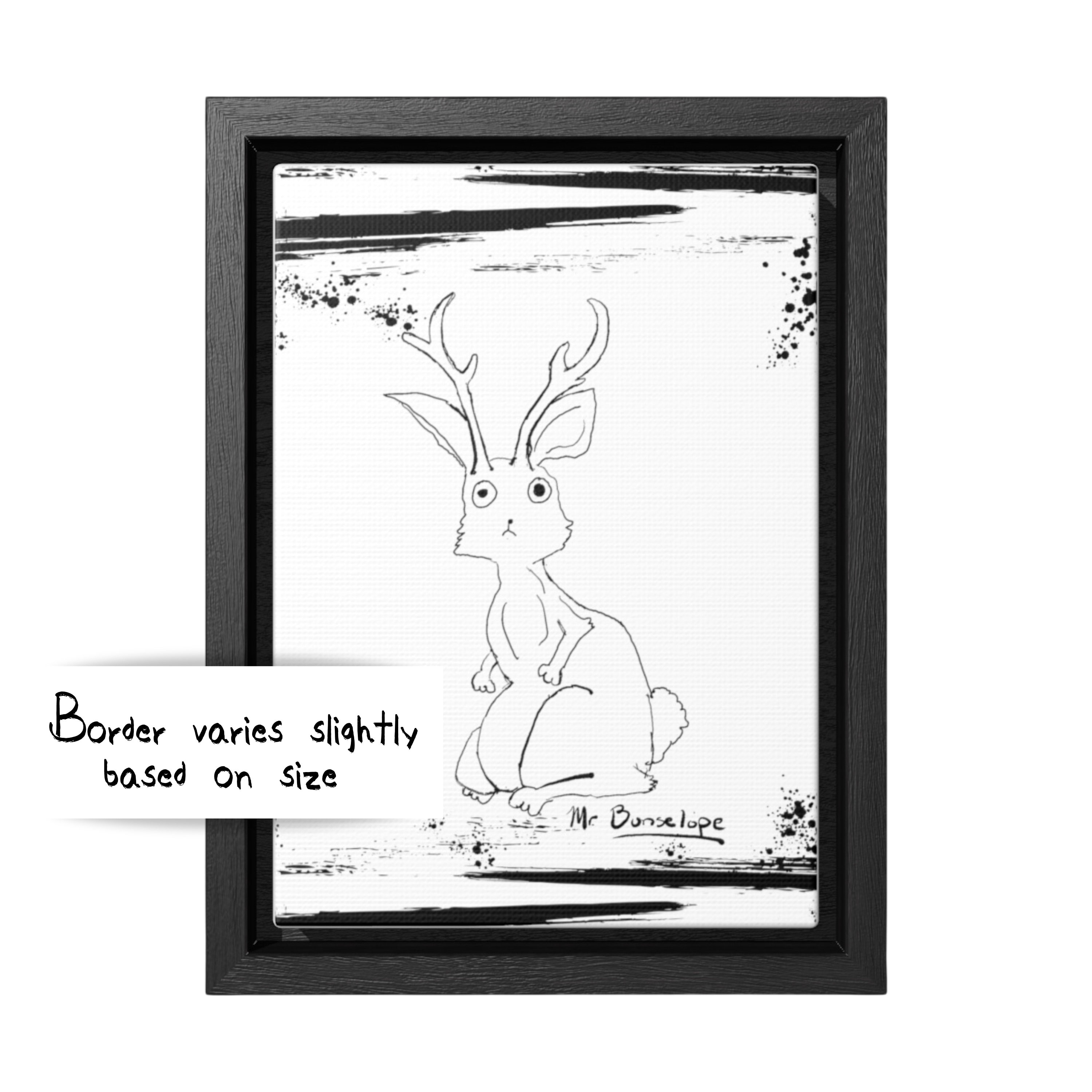 Whimsy Cryptids Whimsical Cryptid Wall Art, Jackalope Gallery Canvas Framed Art, Quirky ...