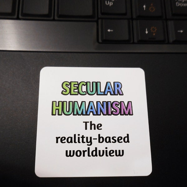 Secular Humanism Square Sticker, for Indoor Use, Four Sizes Available