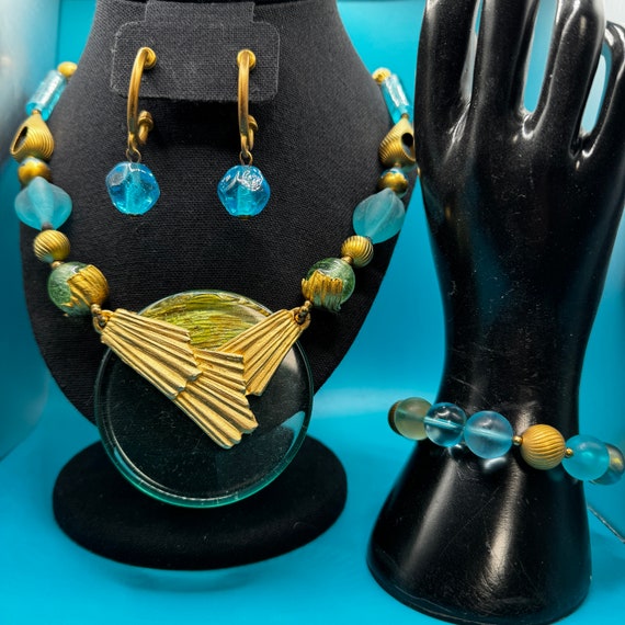 Boucles D'oreilles Vintage Catherine Stein - Créateur - Doré - Très Bon état