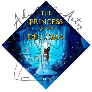 Adorno de graduación con estampado de princesa rana
