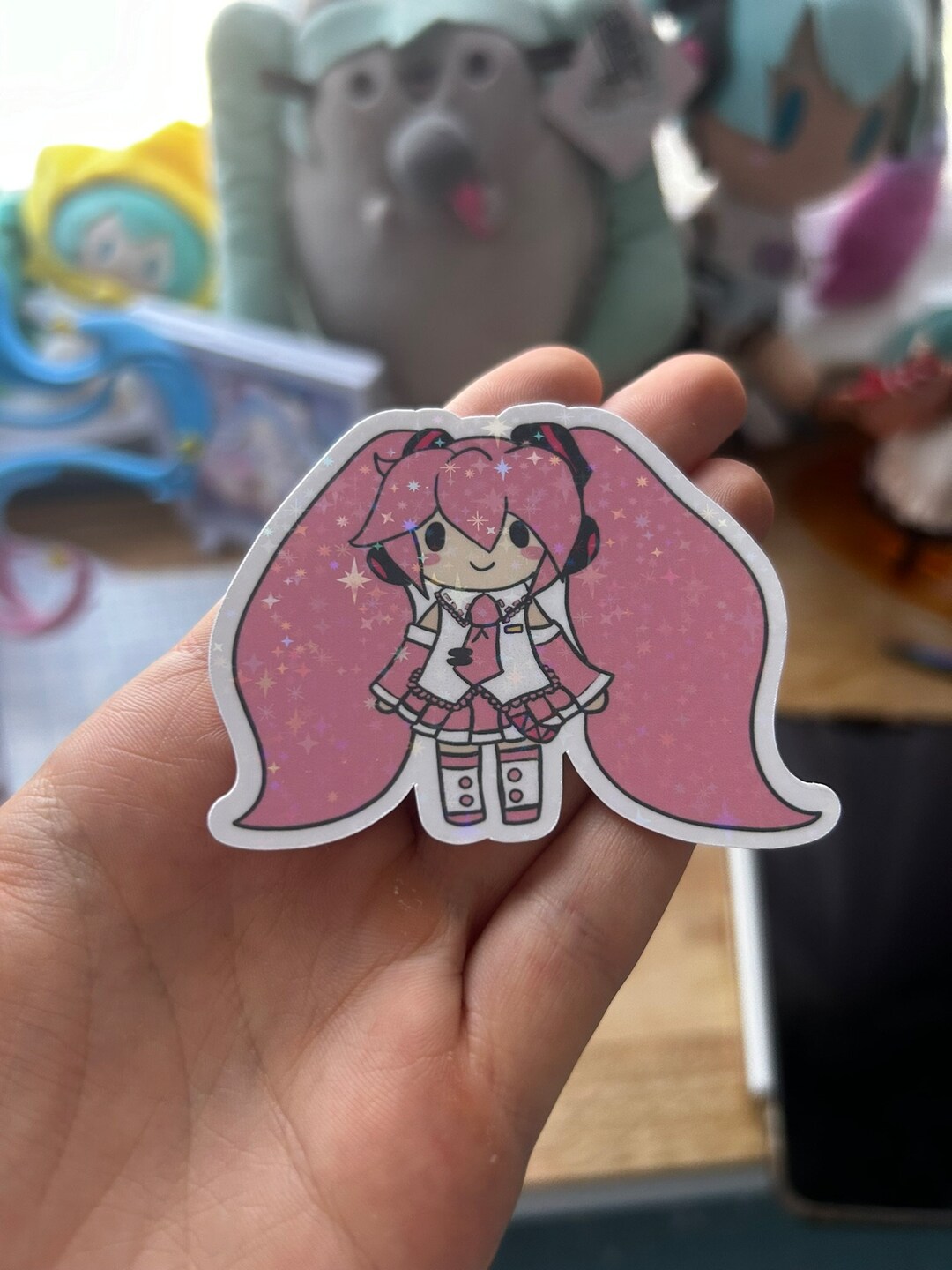 Pink Miku Default Sticker - Etsy