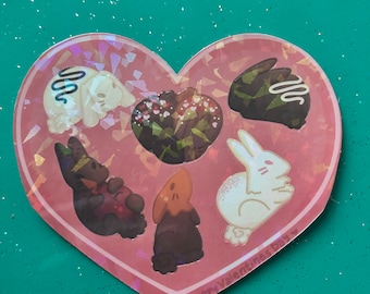 Box of Chocolate Bunnies Sticker Sheet