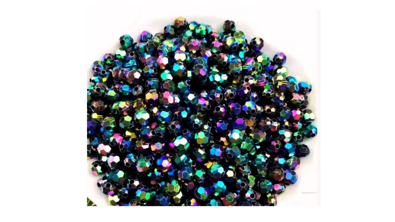 DHWEKU perle per braccialetti Perline colorate in Acrilico, 500 Pezzi Perline Rotonde Colorate 8mm Perline per Braccialetti Decorative Perle di Plastica per Fai da Te Artigianato Collane Bracciali