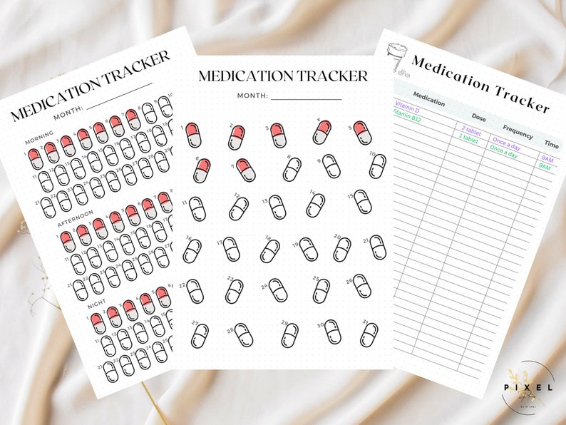 Medicine Tracker Medication Tracker Medicine Journal A5 Journal Page PRINTABLE Tracker ...