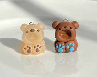 Charm mignon ours en argile