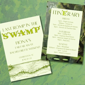 Last Romp in the Swamp Bachelorette Party Invitation Template | Same Swamp Forever | Shrek Bachelorette Theme | Edit, Print