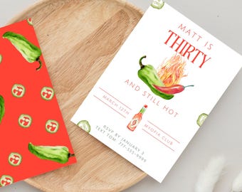 Still Hot Birthday Invitation Template | Men's 30th Birthday, 40th Birthday, 50th Birthday, 60th Birthday