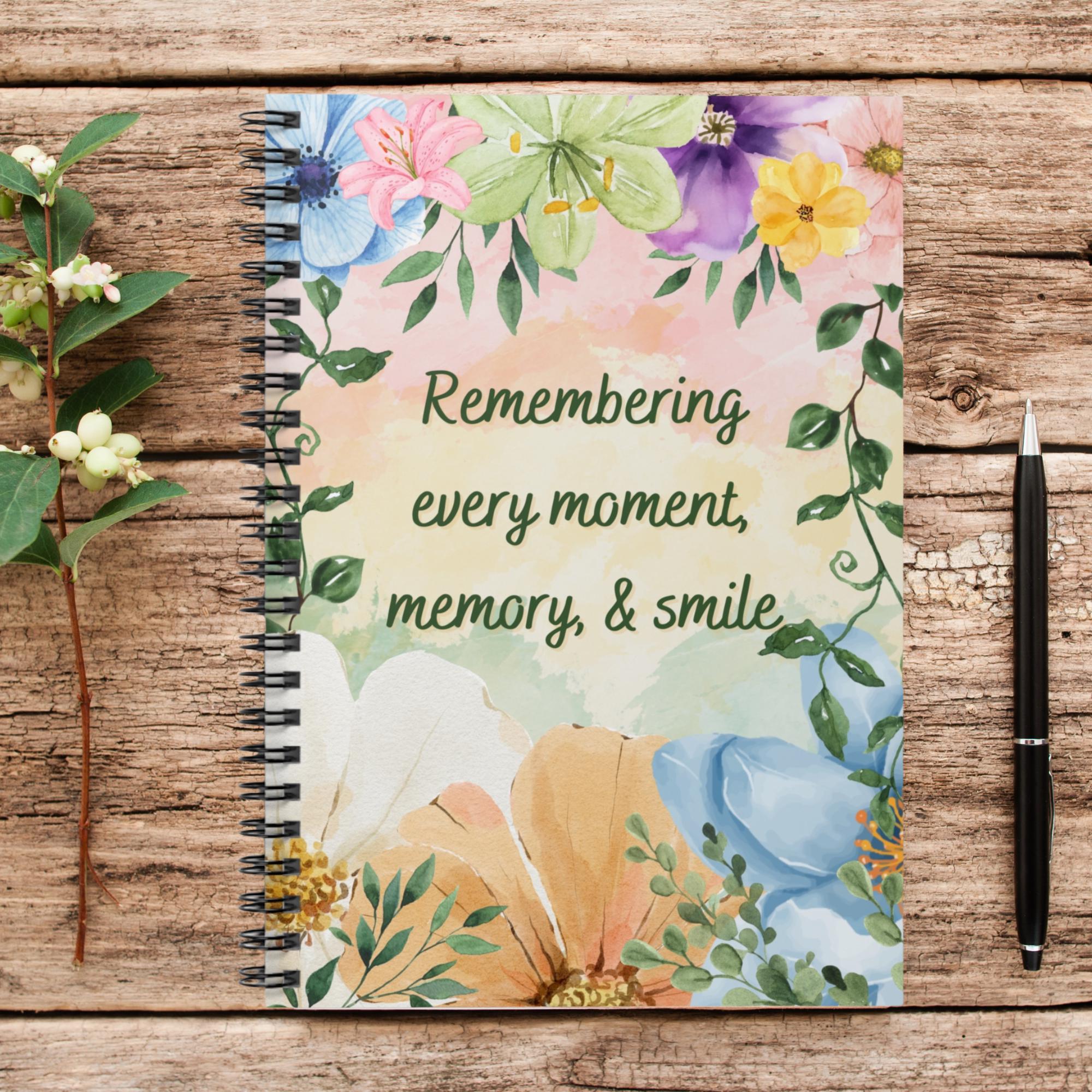 Floral Spiral Notebook | Watercolor Flower Writing Journal ...