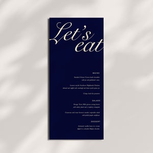 Amore infinito / Menu di nozze premium personalizzato / Stampabile / Elegante e moderno
