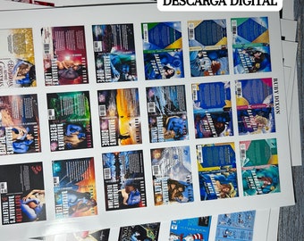 Juego de 36 portadas de libros en miniatura imprimibles,  Cover para TBR Escala 1:6