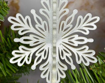 3D Snowflake Ornament: Christmas Tree Decoration, Winter Holiday Ornament