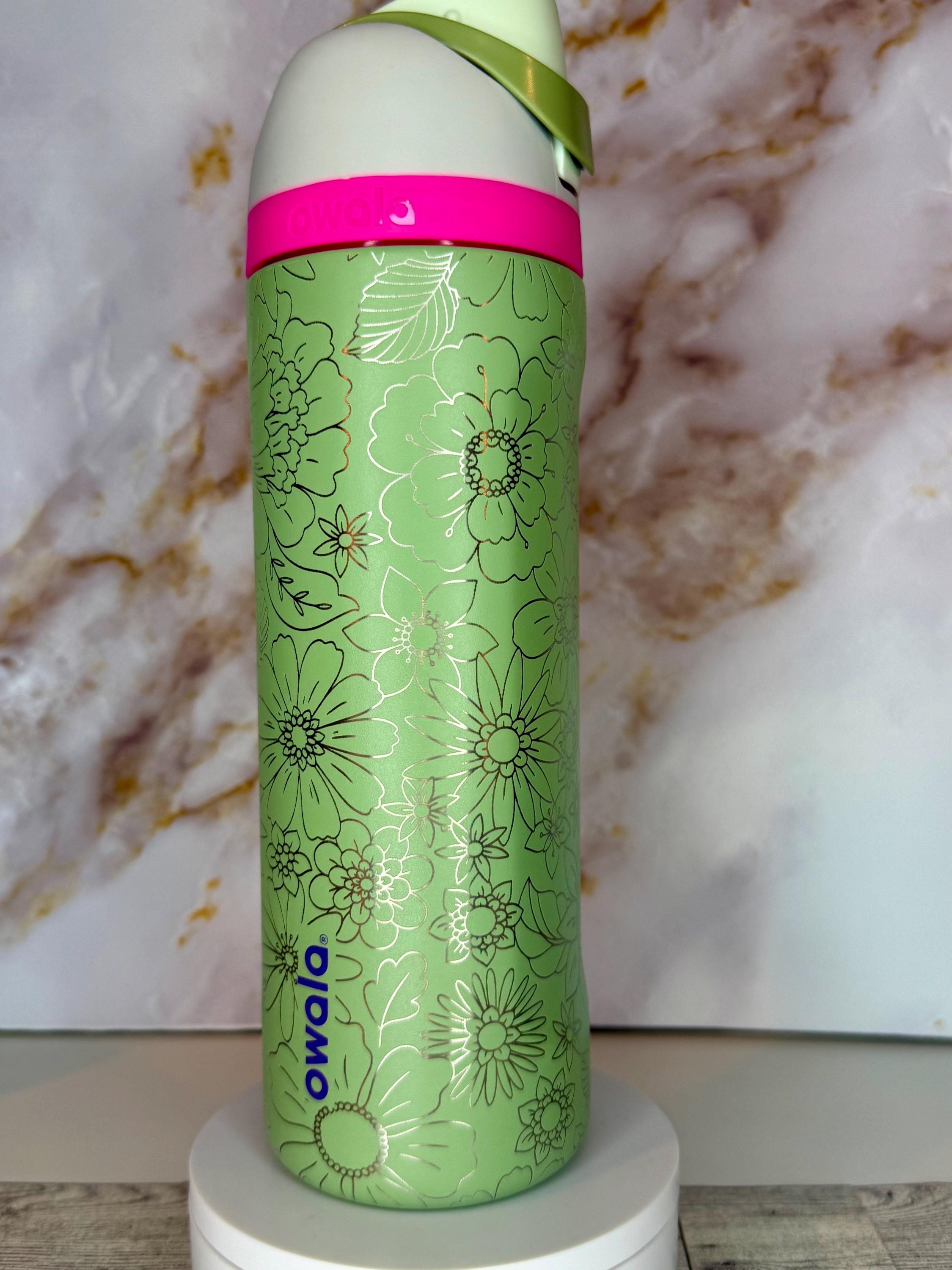 Engraved Floral Design Owala Freesip Water Bottle - Etsy