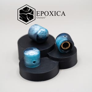 Blue Zenith Resin Guitar Knobs Epoxica Signature Series