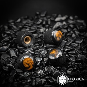Ojo de tigre – Perillas de guitarra Core Sight Series, perillas de control de resina hechas a mano