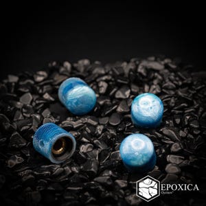 Arctic Pearl – Set of 2 Limited Series black blue and white Guitar Knobs