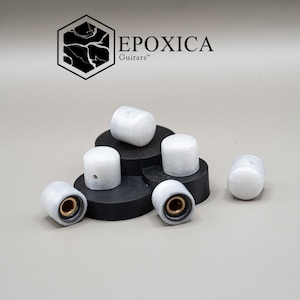 White Pearl Custom Gitarrenknöpfe aus Resin