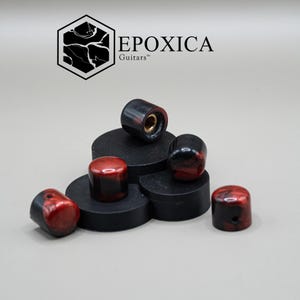 Crimson Eclipse custom gitaarknoppen: gemaakt van hars