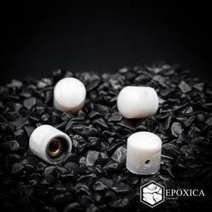 Pearl Forge - Epoxica Grip-gitaarknoppen - witte parel epoxyhars