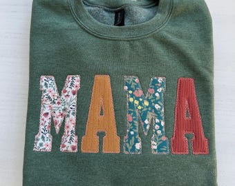 Custom Embroidered Mama Sweatshirt: Keepsake Clothing Gift