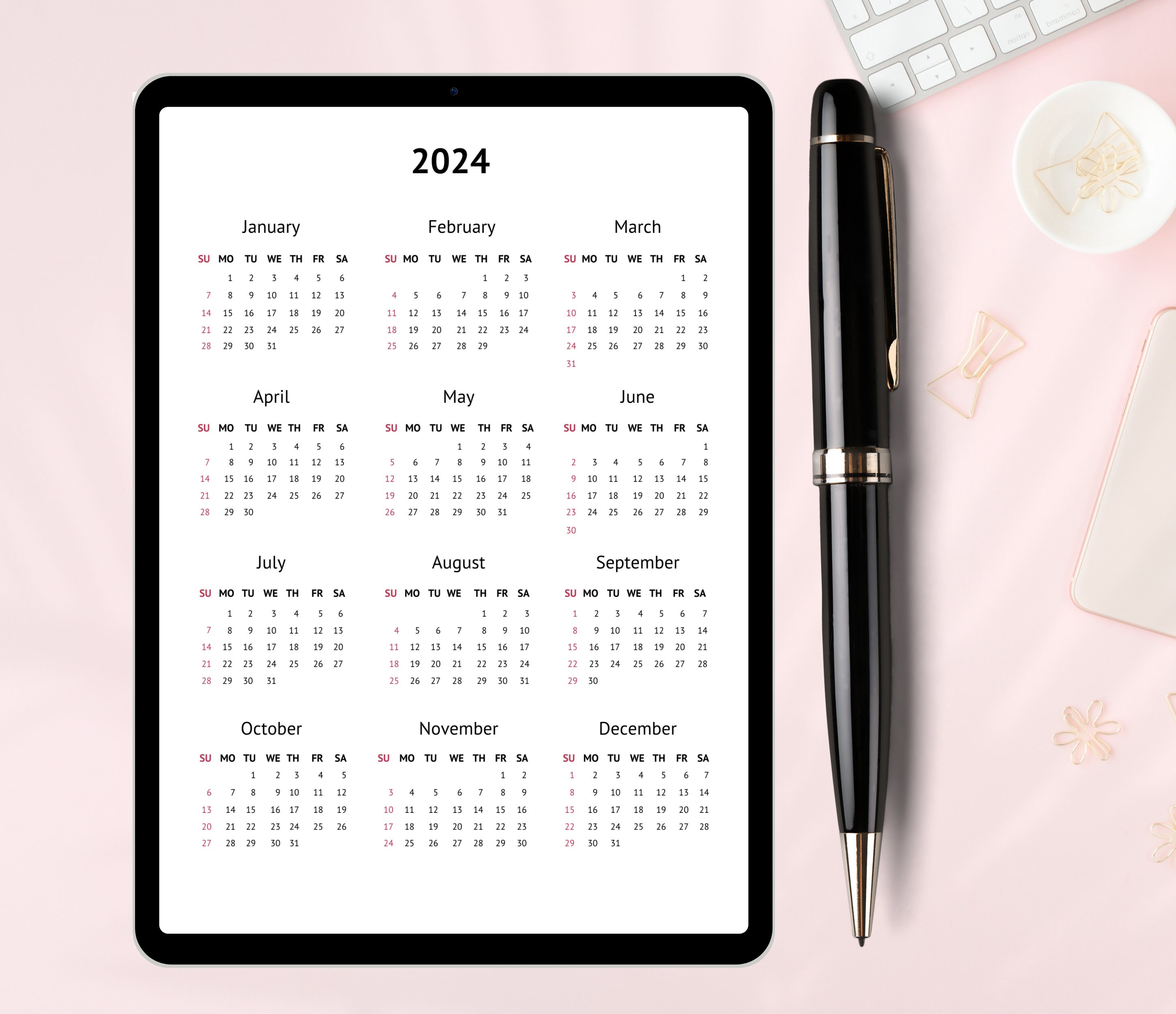 2024 Digital Planner Notability Planner 2024 Calendar 2024 Planner ...