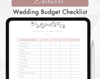 Budget mariage Liste de contrôle de mariage Programme de mariage Organisateur de mariage Itinéraire de mariage Chronologie de mariage Cartable de mariage Liste de choses à faire pour un mariage
